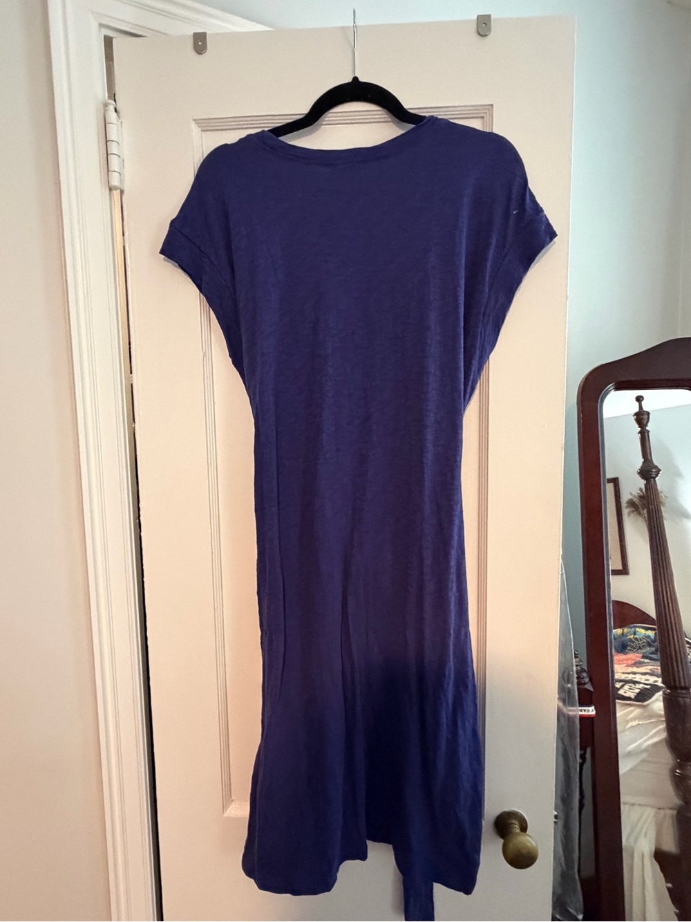 J. Crew Deep Purple Tie-Waist Mini Dress - Picture 3 of 6